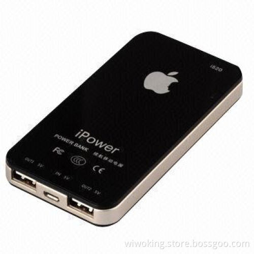 LED Portable Power Bank for iPhone, 5,200mAh Capacity, Available in Various Colors